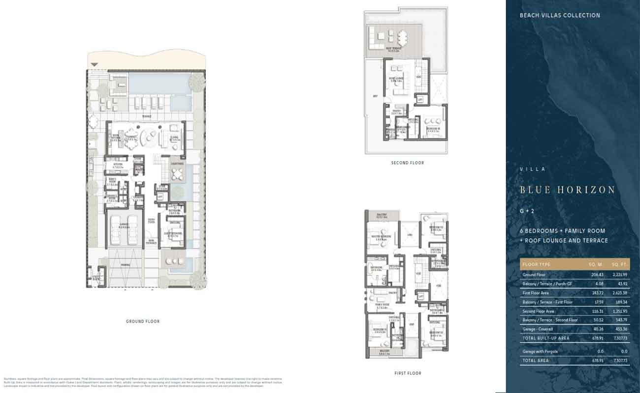 Palm Jebel Ali — Blue Horizon villa floor plan