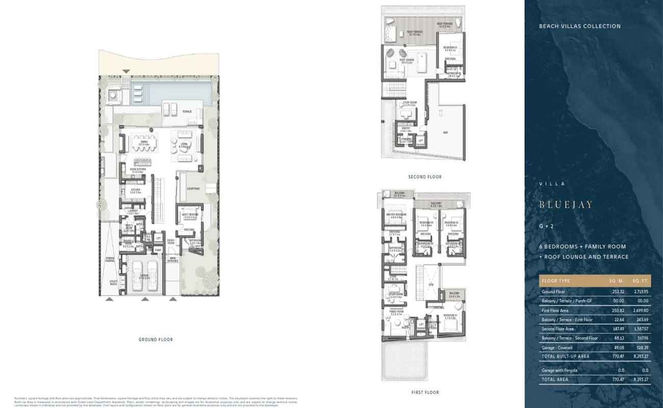 Palm Jebel Ali — Bluejay villa floor plan