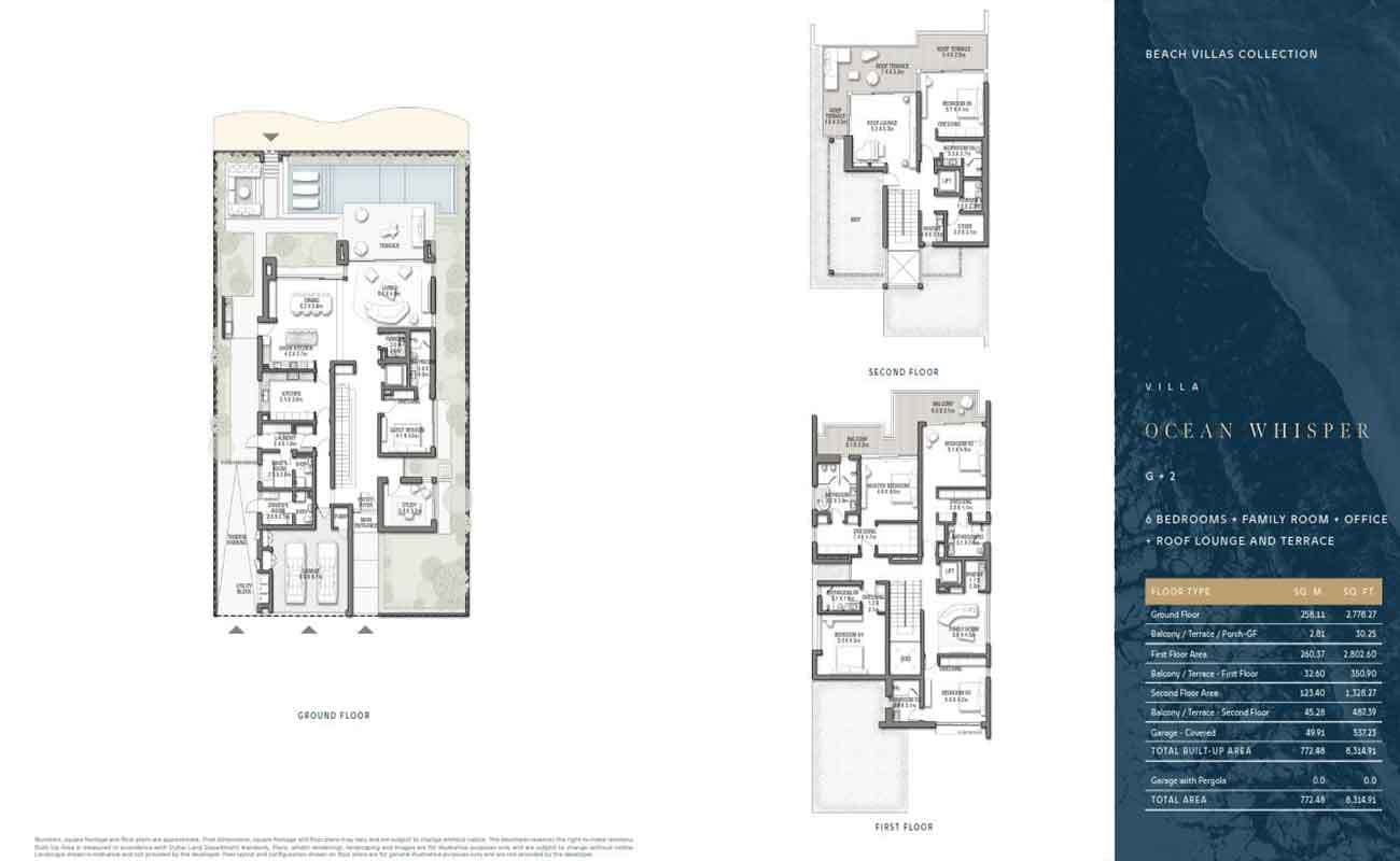 Palm Jebel Ali — Ocean Whisper villa floor plan