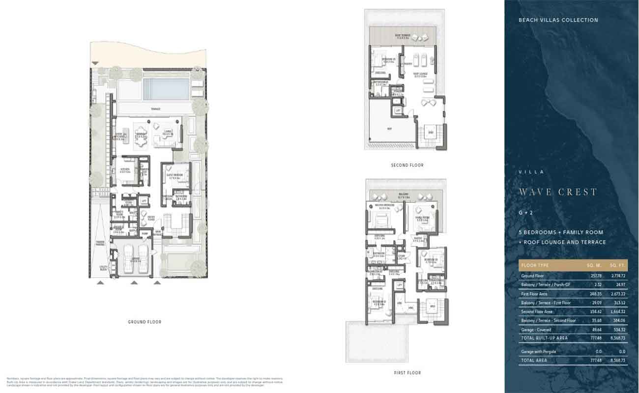 Palm Jebel Ali — Wave Crest villa floor plan