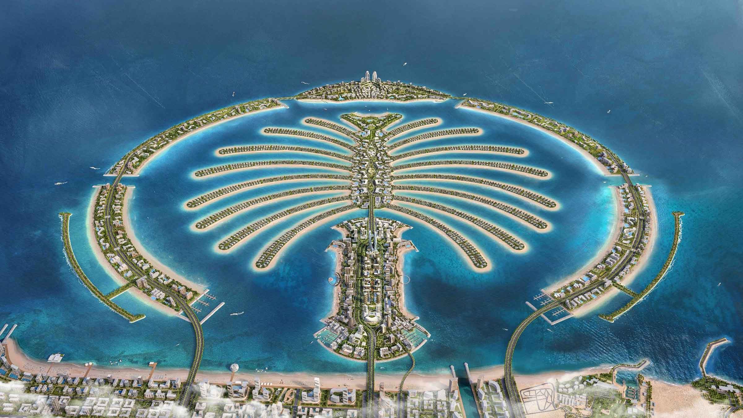 Palm Jebel Ali — island masterplan aerial